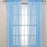 Crofta 100x200cm Window Door Curtain Panel Drape Tulle Room Balcony Divider - Blue