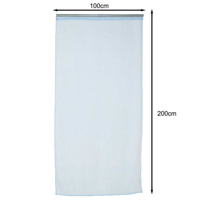 Crofta 100x200cm Window Door Curtain Panel Drape Tulle Room Balcony Divider - Blue