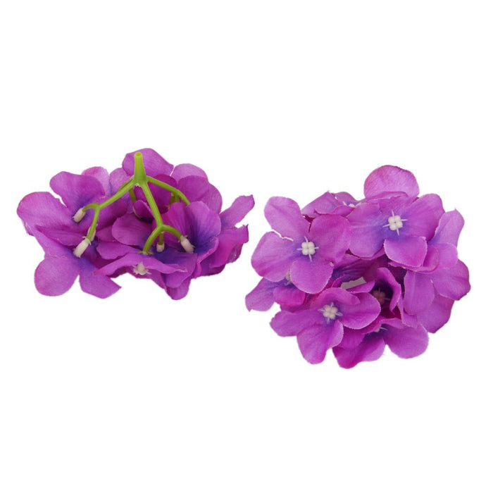 20x Artificial Purple Hydrangea Flowers Home Wedding Silk Flower Head Decor