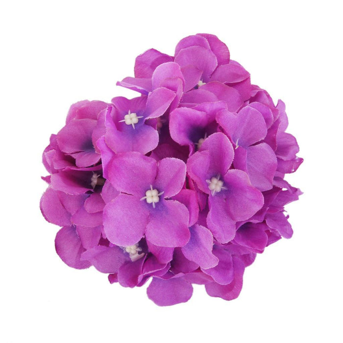 20x Artificial Purple Hydrangea Flowers Home Wedding Silk Flower Head Decor