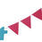 Crofta 1ST and Rose Red Triangle Pattern Felt Mobiles Banner Adornment Home DIY Decor