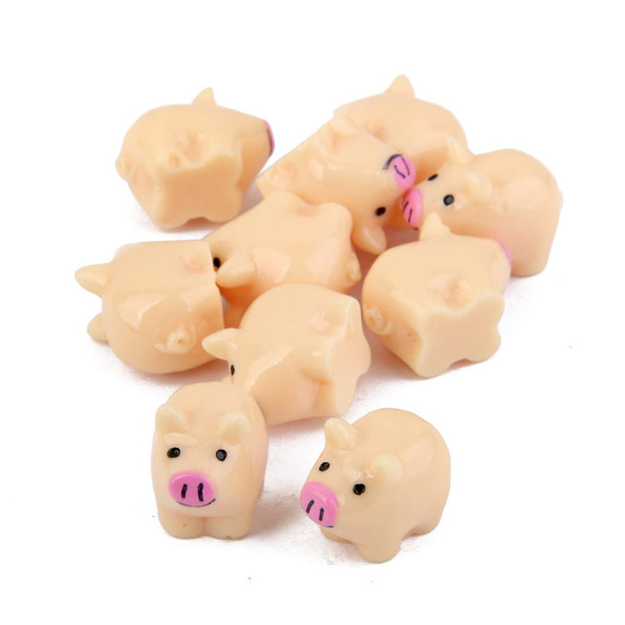 Crofta 10pcs Miniature Mother Pig Dollhouse Bonsai Garden Resin Landscape