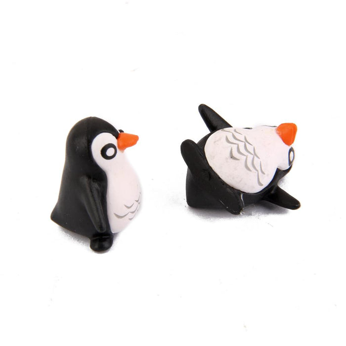 Crofta 10pcs Miniature Small Penguin Dollhouse Bonsai Garden Resin Landscape