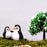 Crofta 10pcs Miniature Small Penguin Dollhouse Bonsai Garden Resin Landscape