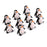 Crofta 10pcs Miniature Small Penguin Dollhouse Bonsai Garden Resin Landscape