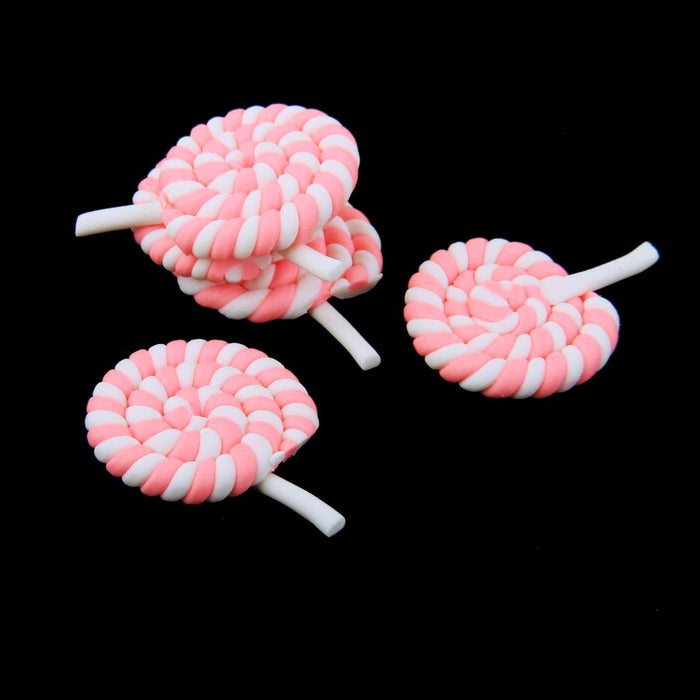 Crofta 10 x Pink Lollipop Miniature Dollhouse Bonsai Craft Garden Landscape DIY L