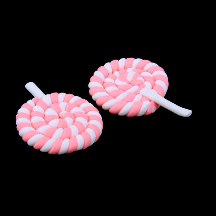 Crofta 10 x Pink Lollipop Miniature Dollhouse Bonsai Craft Garden Landscape DIY L