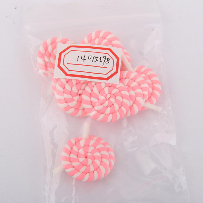 Crofta 10 x Pink Lollipop Miniature Dollhouse Bonsai Craft Garden Landscape DIY L