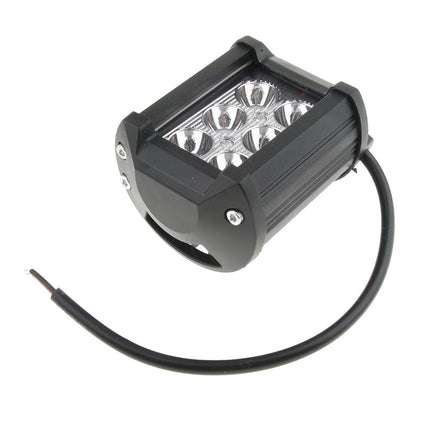 Crofta Waterproof 18W 4 inch 6500K LED Work Light Aluminum Housing Bracket