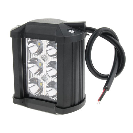 Crofta Waterproof 18W 4 inch 6500K LED Work Light Aluminum Housing Bracket