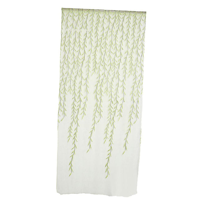 Crofta 1Mx2M Willow Twigs Pattern Room Voile Window Sheer Drapes Curtain Green