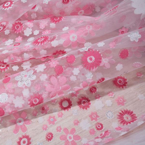 Crofta 1Mx2M Floral Tulle Voile Door Window Curtain Drapes Room Sheer Curtain