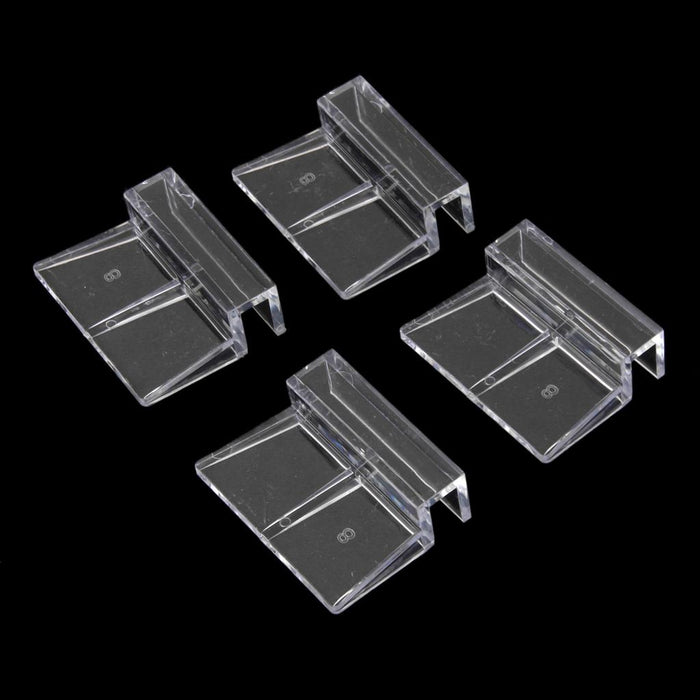 Crofta 4Pcs Aquarium Fish Tank Plastic Clips Glass Cover Strong Support Holders 8mm