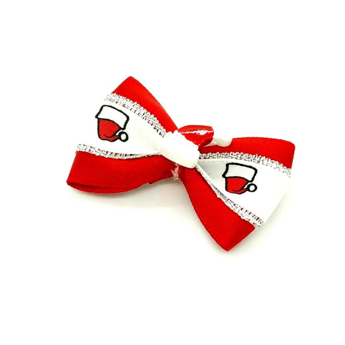 Crofta Christmas Santa Hat Pet Hair Rubber Band Rope Hair Bow Dog Charm Decor