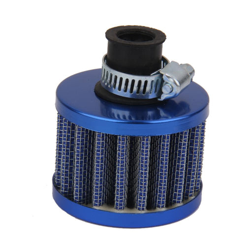 Crofta 12mm Car Motor Cold Air Intake Filter Turbo Vent Crankcase Breather Blue