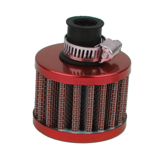 Crofta 12mm Car Motor Cold Air Intake Filter Turbo Vent Crankcase Breather Red