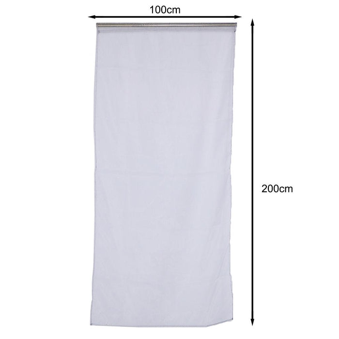 Crofta 100x200cm Window Door Curtain Panel Drape Tulle Room Balcony Divider -Gray