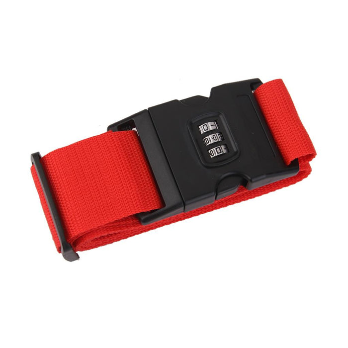 Crofta Adjustable Luggage Strap Belt Tie Down Travel Secure Lock - Red