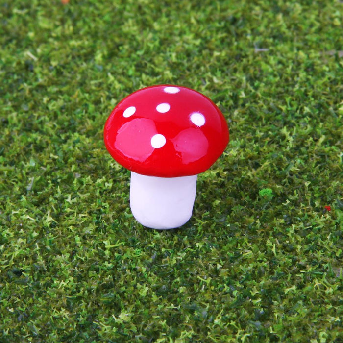 Crofta 100pcs Miniature Dollhouse Fairy Garden Landscape Foam Mushroom - Red