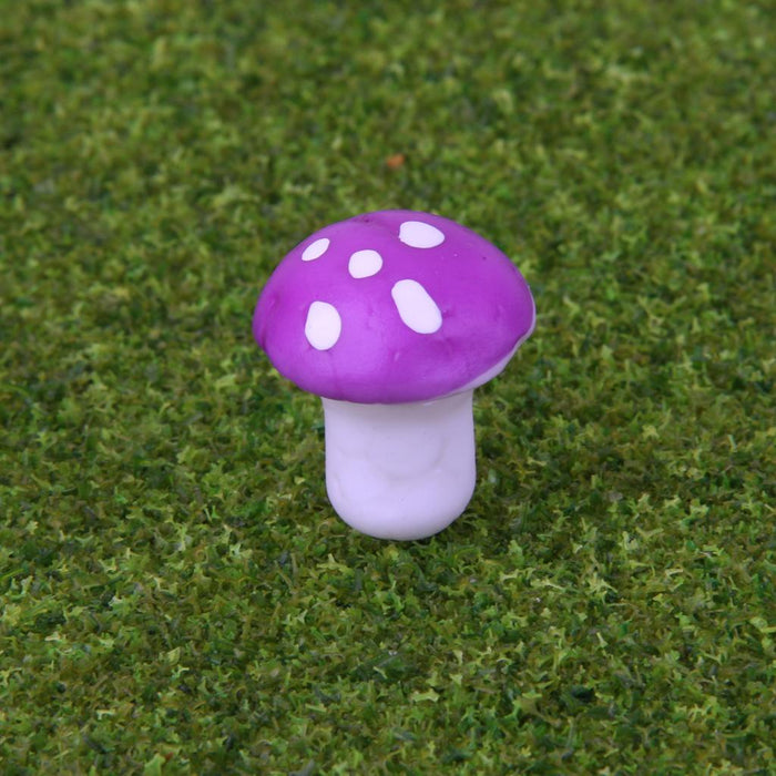 Crofta 100pcs Miniature Dollhouse Fairy Garden Landscape Foam Mushroom - Purple