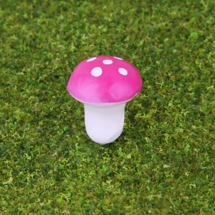 Crofta 100pcs Miniature Dollhouse Fairy Garden Landscape Foam Mushroom - Rose red