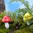 Crofta 10pcs Miniature Dollhouse Fairy Garden Wood Landscape Mushroom Decor Red