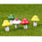 Crofta 10pcs Miniature Dollhouse Fairy Garden Wood Landscape Mushroom Decor Red