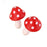 Crofta 10pcs Miniature Dollhouse Fairy Garden Wood Landscape Mushroom Decor Red