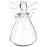 Crofta Angel Shape Glass Wall Hanging Vase Bottle Plant Flower Home Decor