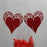 Crofta 50 Laser Cut Heart Wine Glass Place Card Wedding Baby Shower Party Decor Red