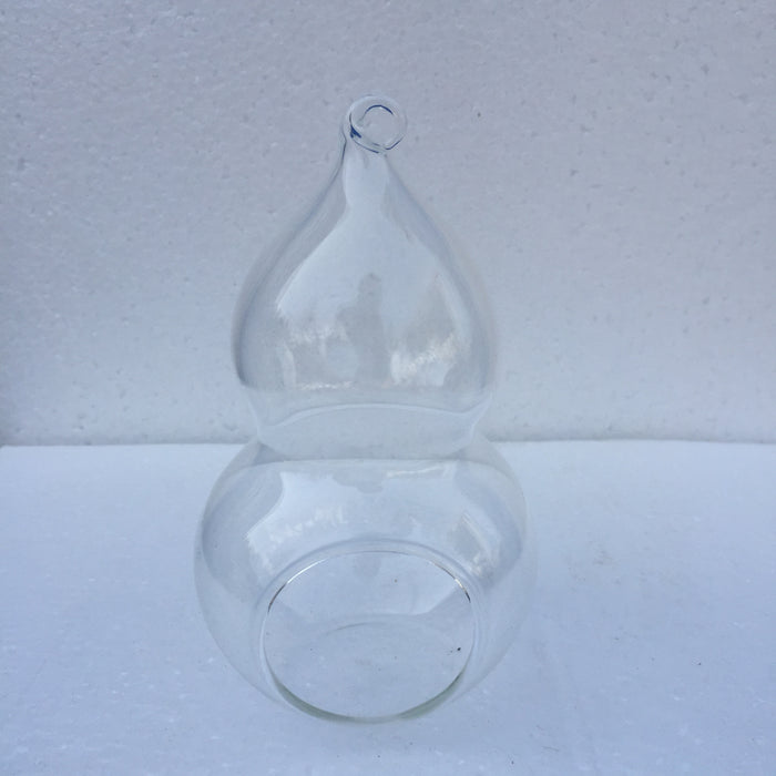 Crofta Calabash Shaped Hanging Glass Flower Vase Bottle Terrarium Container