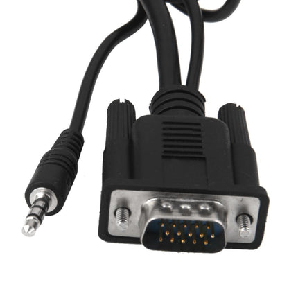 Crofta VGA Male with Audio Cable to HDMI Converter Adapter Lead for HDTV PC DVD