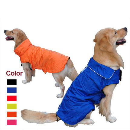 Crofta Waterproof Pet Dog Waistcoat Jacket Fleece Lined Raincoat Clothes XS Blue