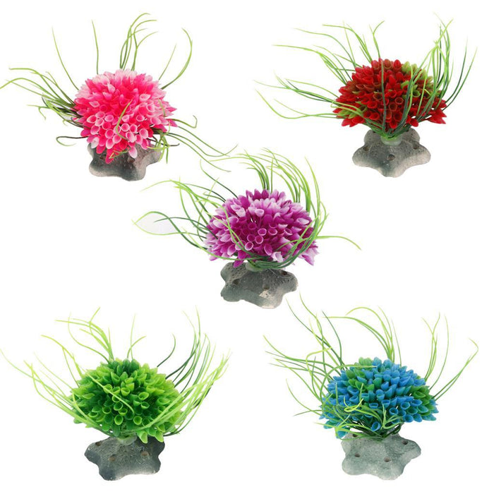 Crofta Artificial Plastic Water Seaweed Plant Grass Fish Tank Aquarium Decor Blue