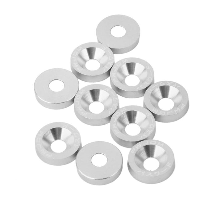 10x Bumpers Fender Washers Kit Bolt Screw Engine Universal Silver