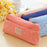 Crofta Flower Canvas Pencil Case Cosmetic Makeup Pouch Zipper Bag Purse Dark Blue