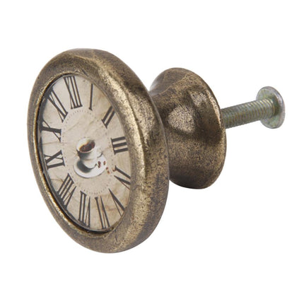 Crofta Vintage Cabinet Door Drawer Bin Handle Pull Knob Hardware -Clock