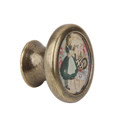 Crofta Vintage Cabinet Door Drawer Bin Handle Pull Knob Hardware -Girl