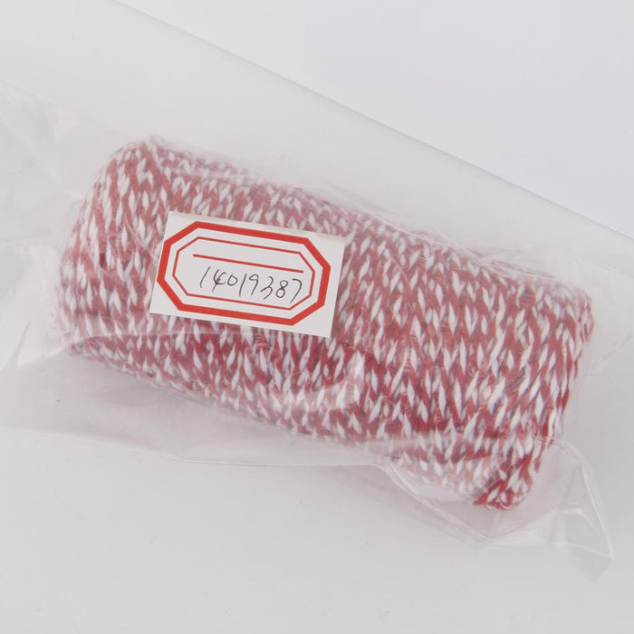 Crofta 100M Wrap Gift Cotton Rope Ribbon Twine Rope Cord String Red, White