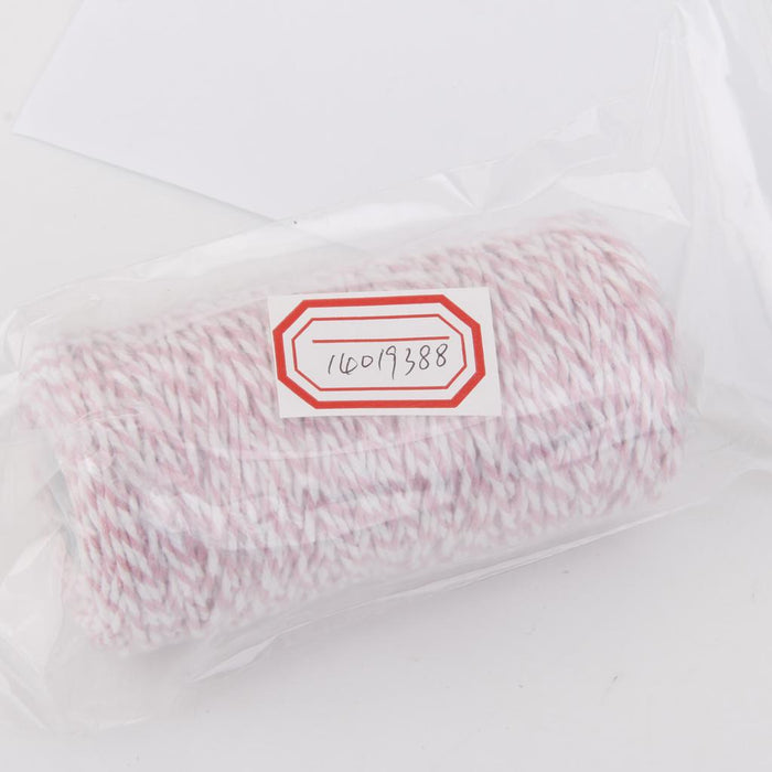 Crofta 100M Wrap Gift Cotton Rope Ribbon Twine Rope Cord String Pink, White