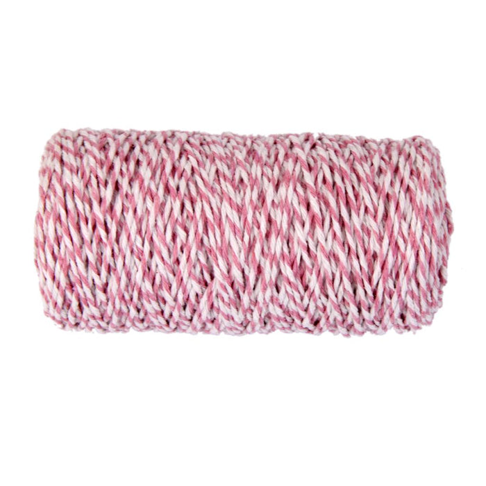 Crofta 100M Wrap Gift Cotton Rope Ribbon Twine Rope Cord String Pink, White