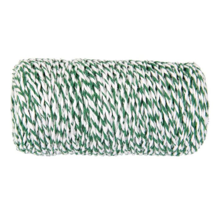 Crofta 100M Wrap Gift Cotton Rope Ribbon Twine Rope Cord String Green, White