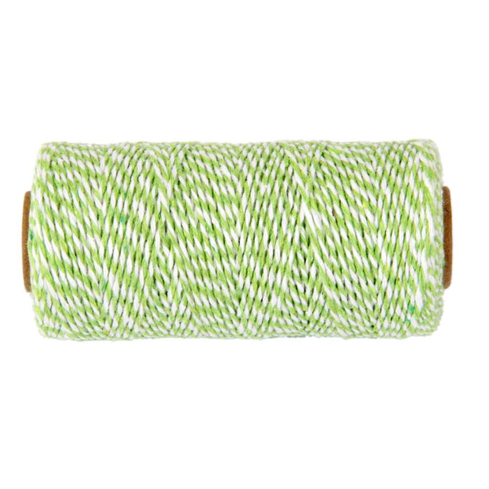 Crofta 100M Wrap Gift Cotton Rope Ribbon Twine Rope Cord String Light Green, White