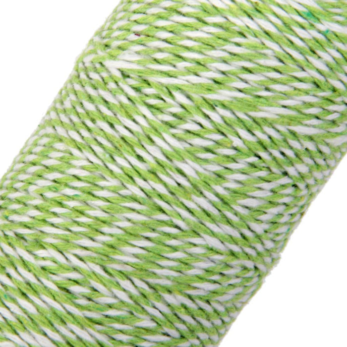 Crofta 100M Wrap Gift Cotton Rope Ribbon Twine Rope Cord String Light Green, White