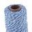 Crofta 100M Wrap Gift Cotton Rope Ribbon Twine Rope Cord String Sky Blue, White