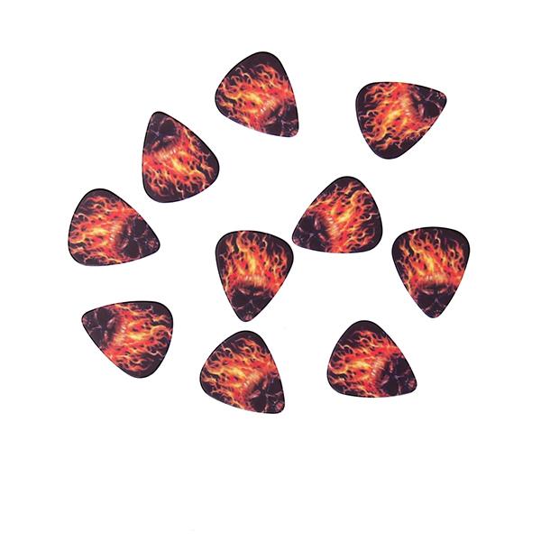 Crofta 10pcs Flame Guitar Picks Plectrums 0.72mm