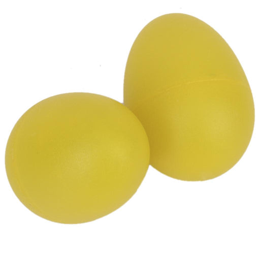 Crofta 1 Pair Plastic Percussion Musical Egg Maracas Shakers - Lemon Yellow