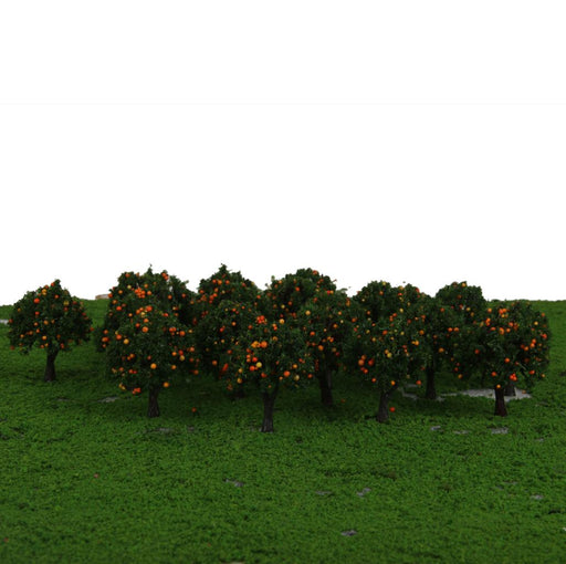 20pcs Model Train Orange Fruit Trees Garden Street Layout Scale 1/300 4CM