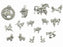 15pcs Alloy Silver Various Horse Shaped Charms Pendants Beads