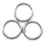 3pcs Silver Plated Alloy Round Spring Snap Hooks Clip 35mm